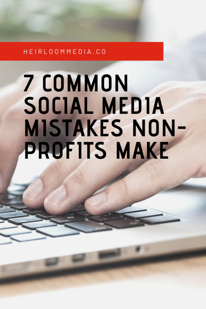 Before you hire out a social media agency, or before you set one of your existing volunteers or staff members to the task, make sure you're not making these common non-profit social media mistakes.